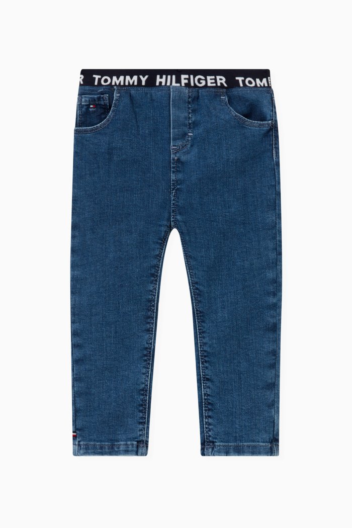 

Logo Tape Denim Pants in Cotton-blend, Blue
