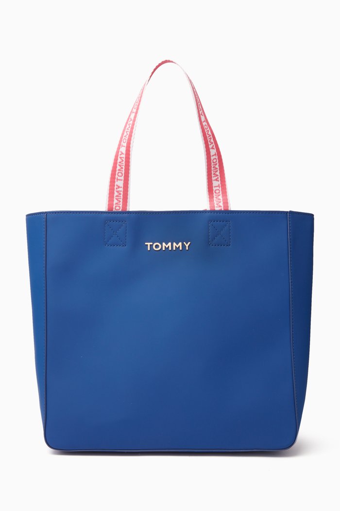 

Tommy Tote Bag in Faux Leather, Blue