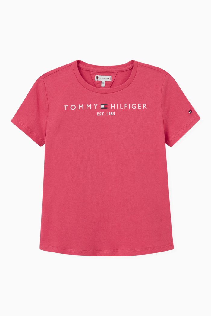 

Essential Logo T-shirt in Cotton, Pink