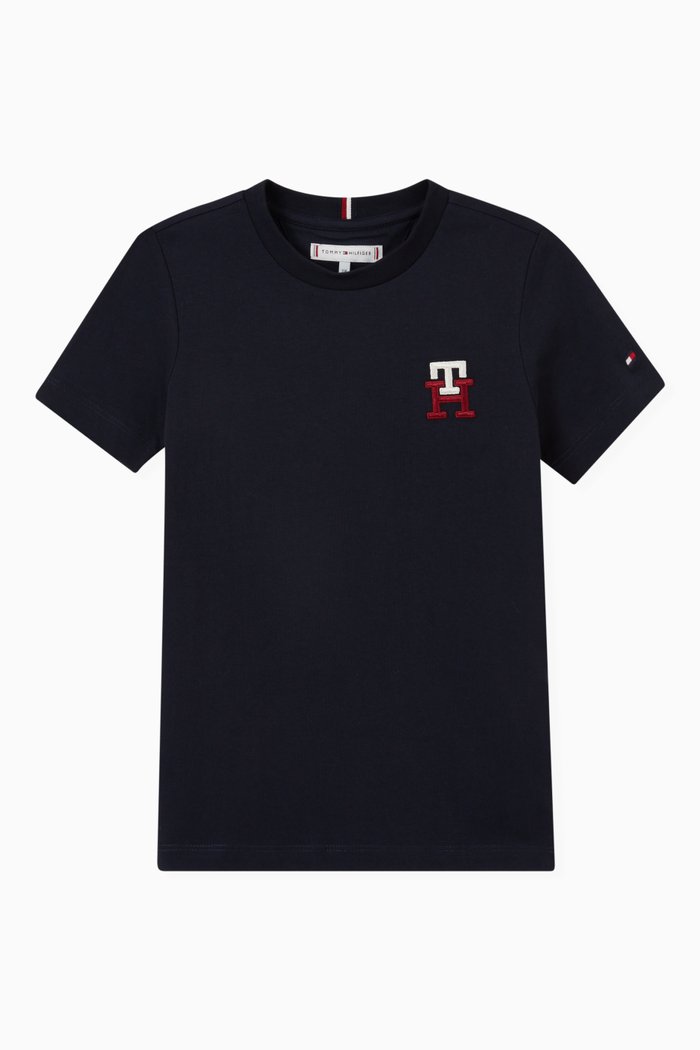 

Monogram T-shirt in Organic Cotton, Blue
