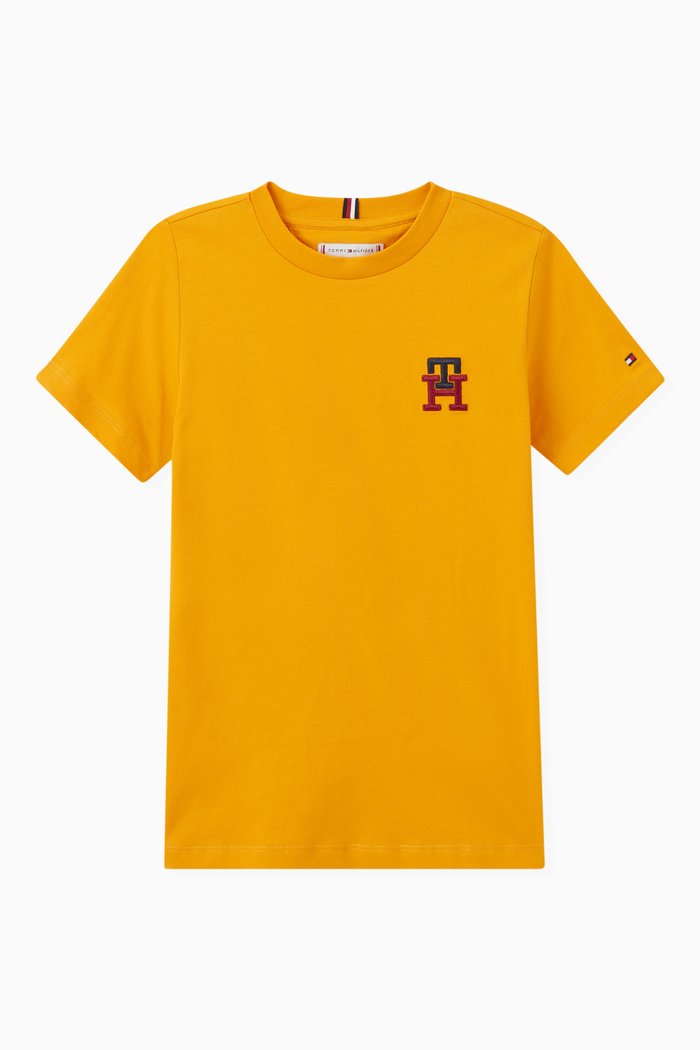 

Monogram T-shirt in Organic Cotton, Yellow