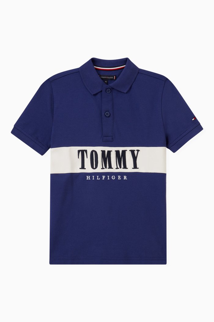

Logo Polo Shirt in Cotton, Blue