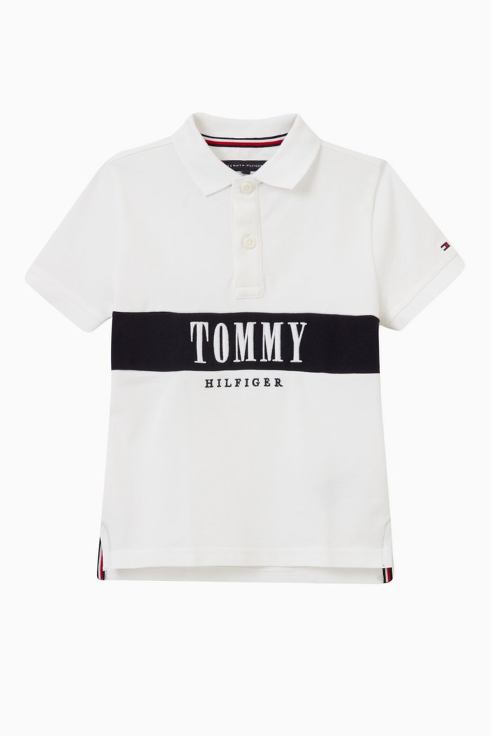 

Logo Polo Shirt in Cotton, White