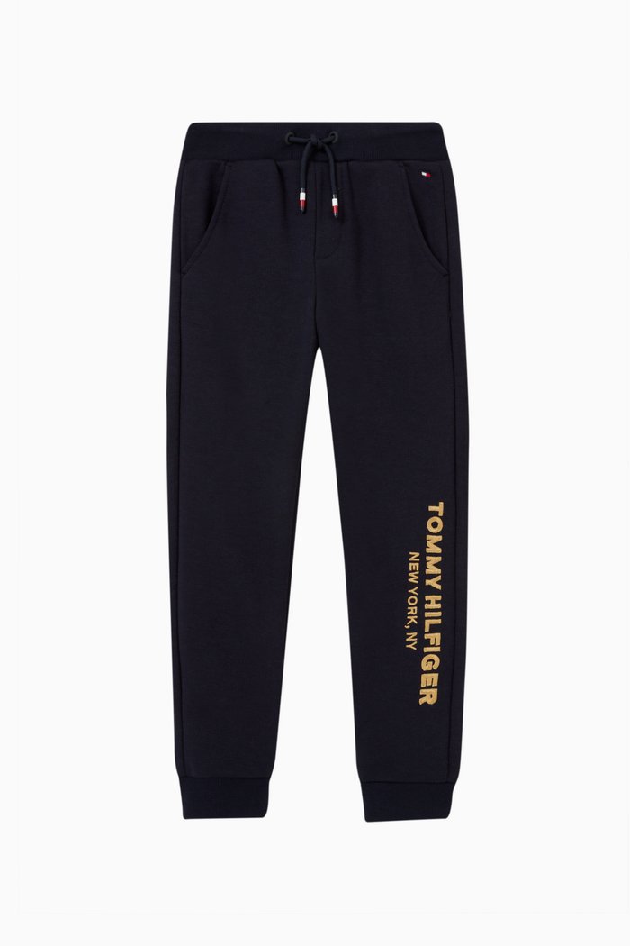 

NY Crest Logo Sweatpants in Cotton, Blue
