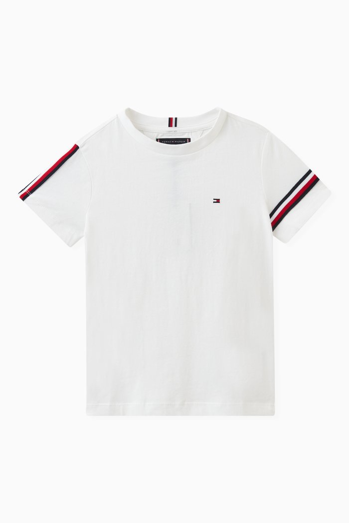 Signature Tape T-shirt in Cotton Jersey, White