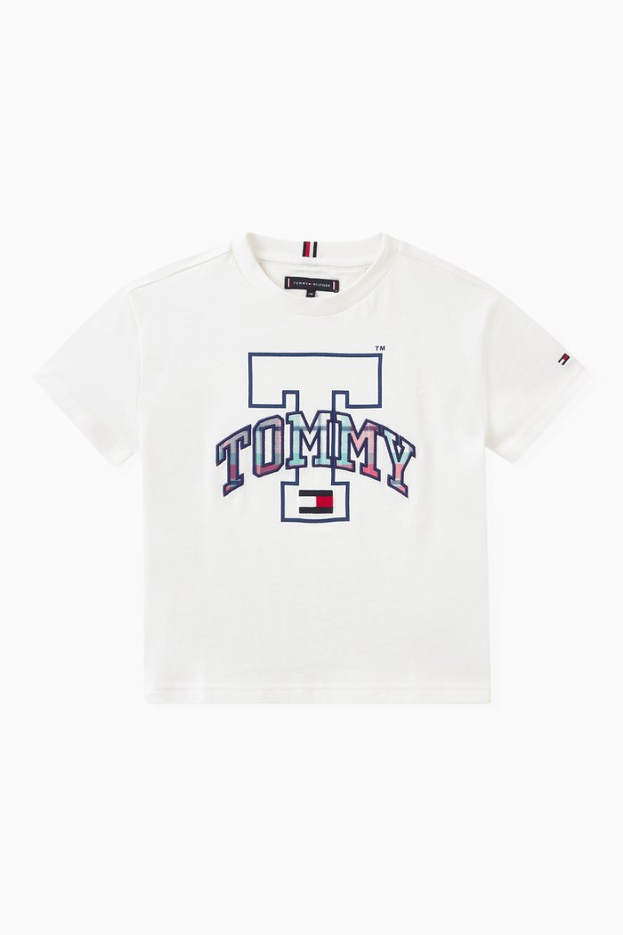 

Logo Embroidered T-shirt in Cotton, White