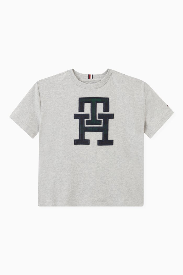 

Monogram T-shirt in Organic Cotton, Grey