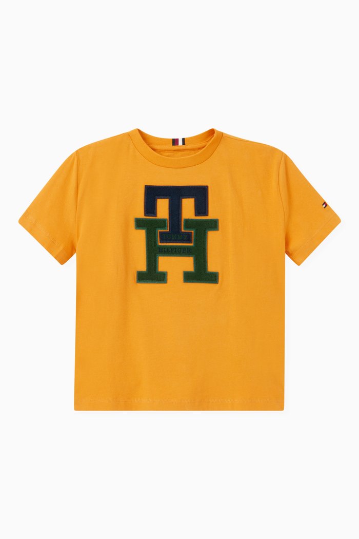 

Monogram T-shirt in Organic Cotton, Yellow