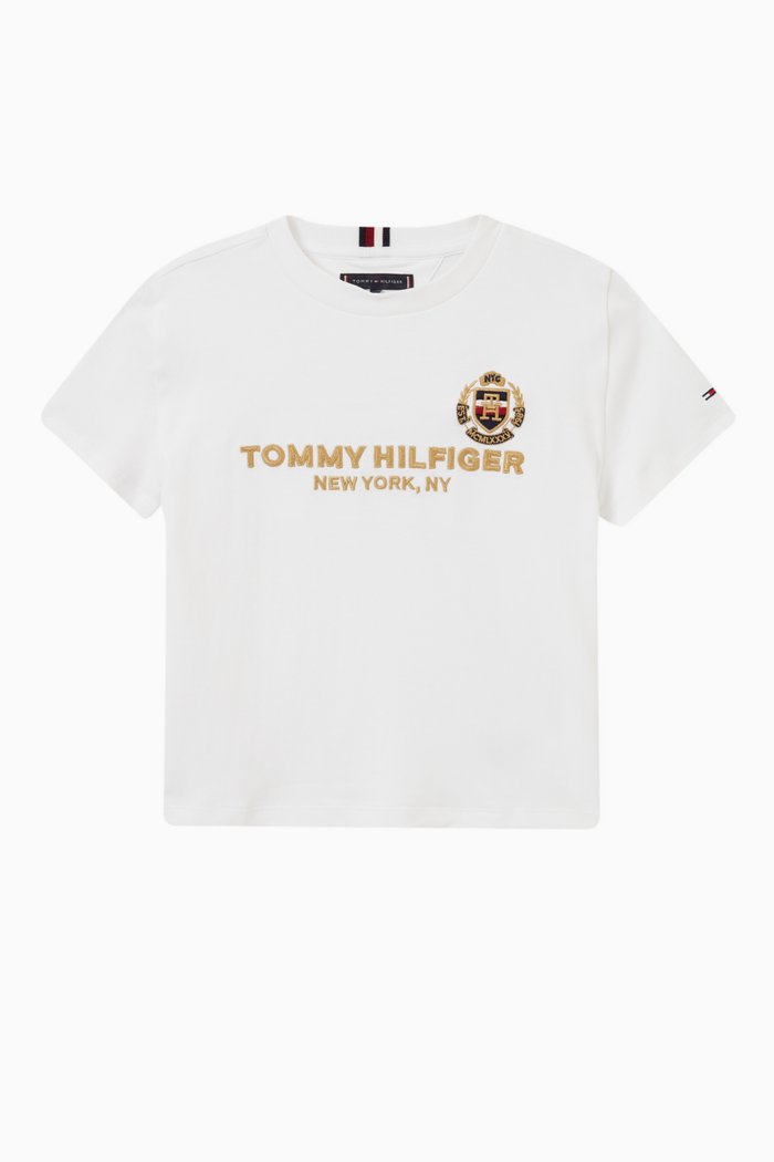 

Logo Embroidered T-shirt in Cotton, White