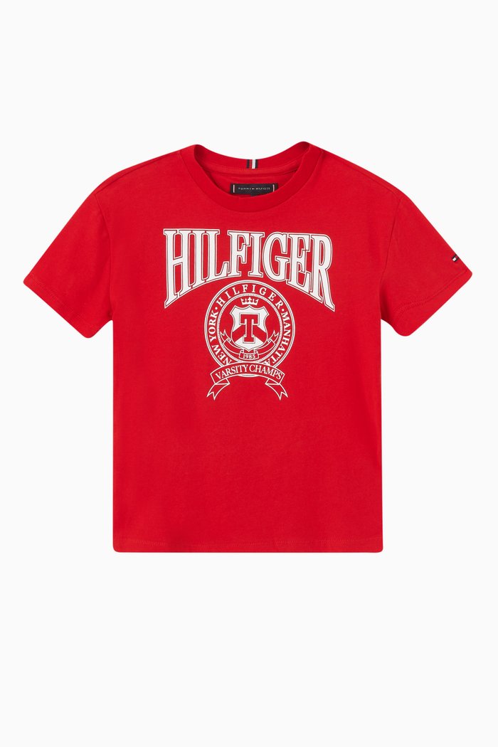 

Peached Logo T-shirt in Cotton, Red