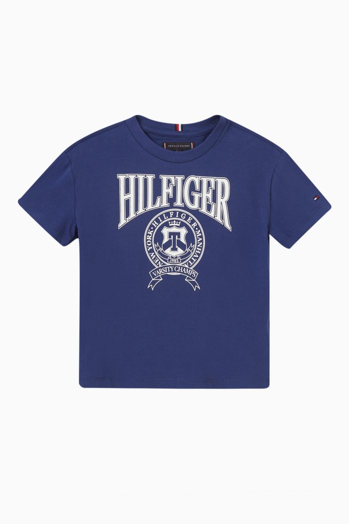 

Peached Logo T-shirt in Cotton, Blue