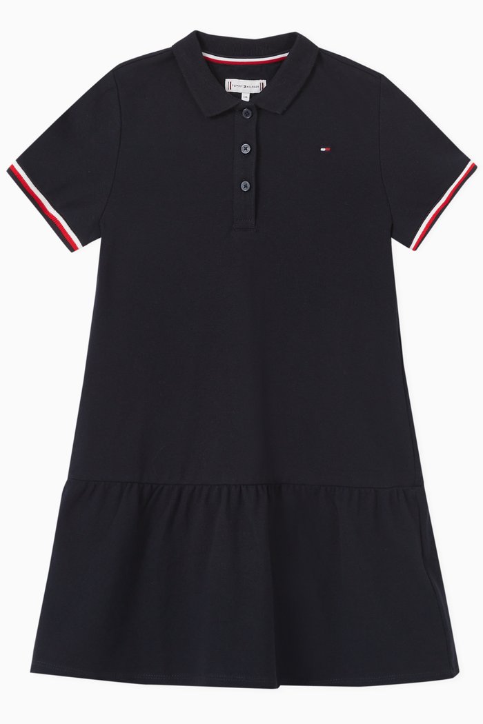 

Logo Polo Dress in Cotton, Blue
