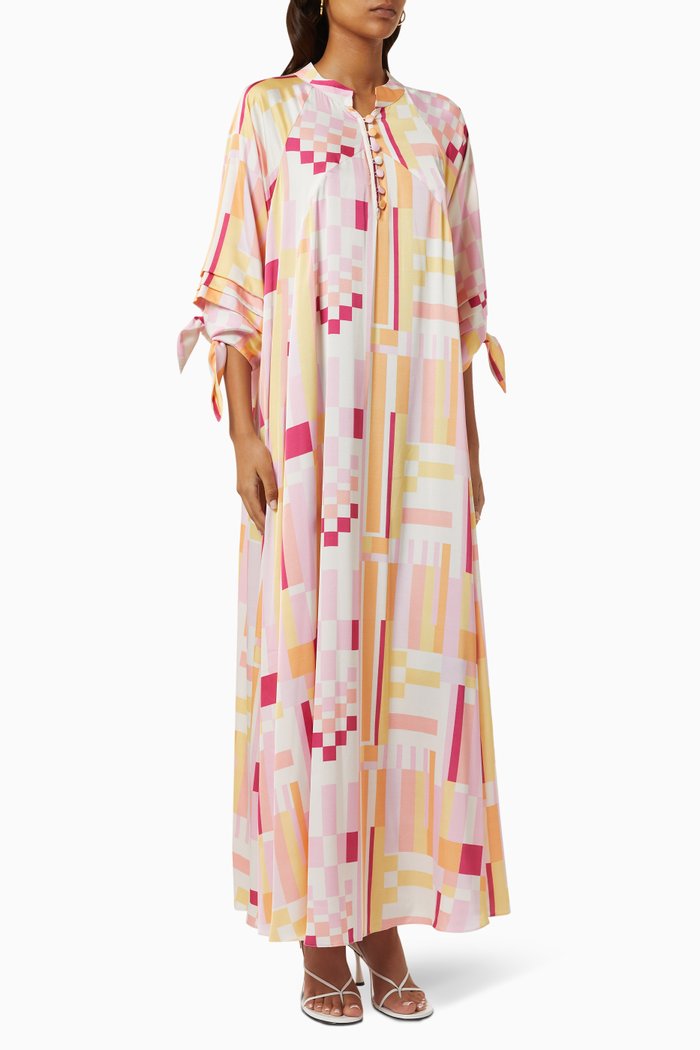 

Mosaic-print Maxi Dress, Pink