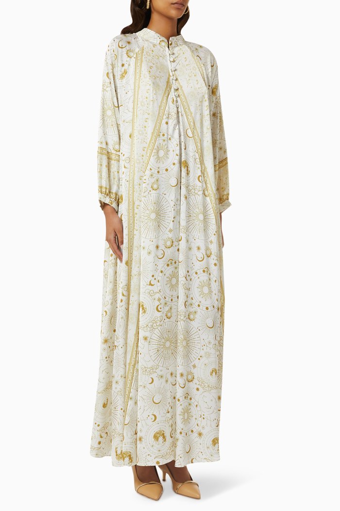 

Moonflower-print Maxi Dress, White