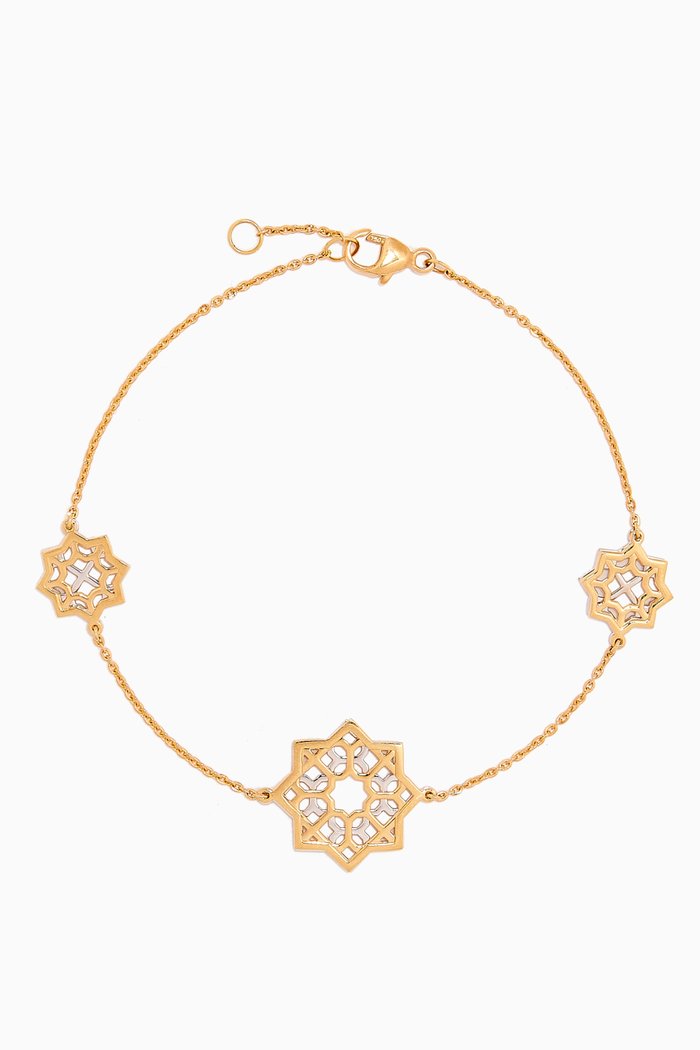 

Al Qasr Star Bracelet in 18kt White & Yellow Gold