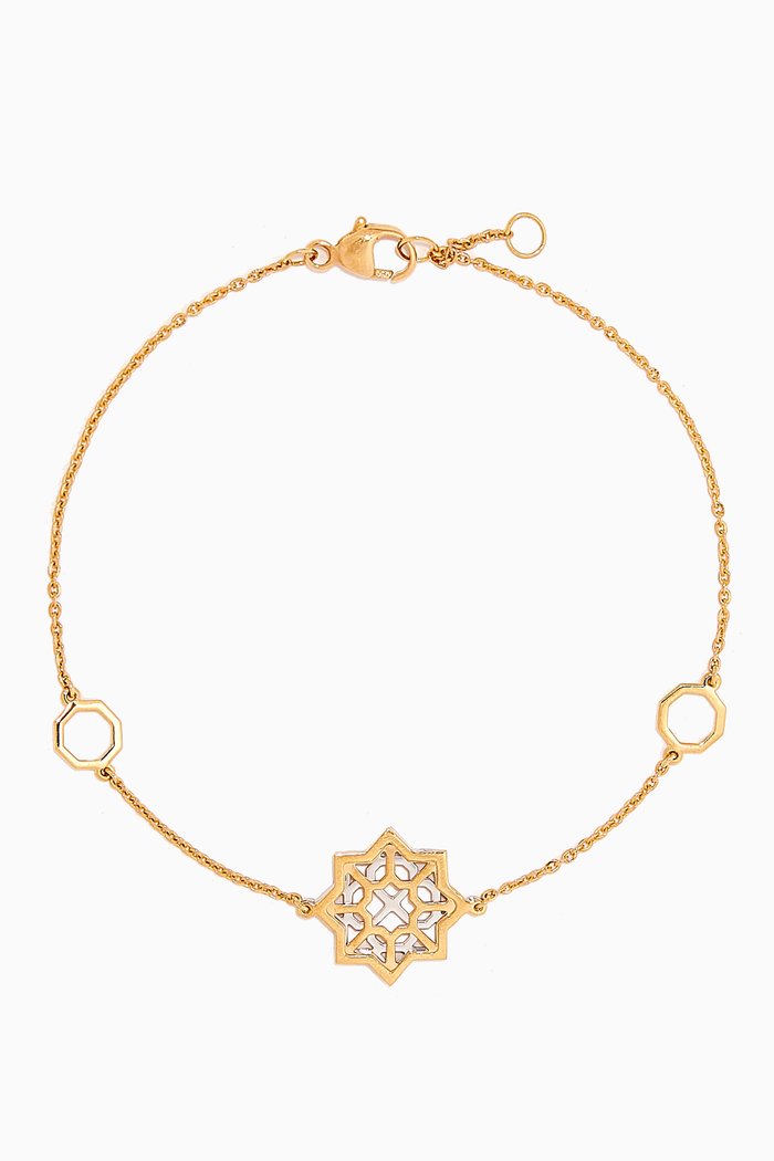 

Al Qasr Star Bracelet in 18kt White & Yellow Gold