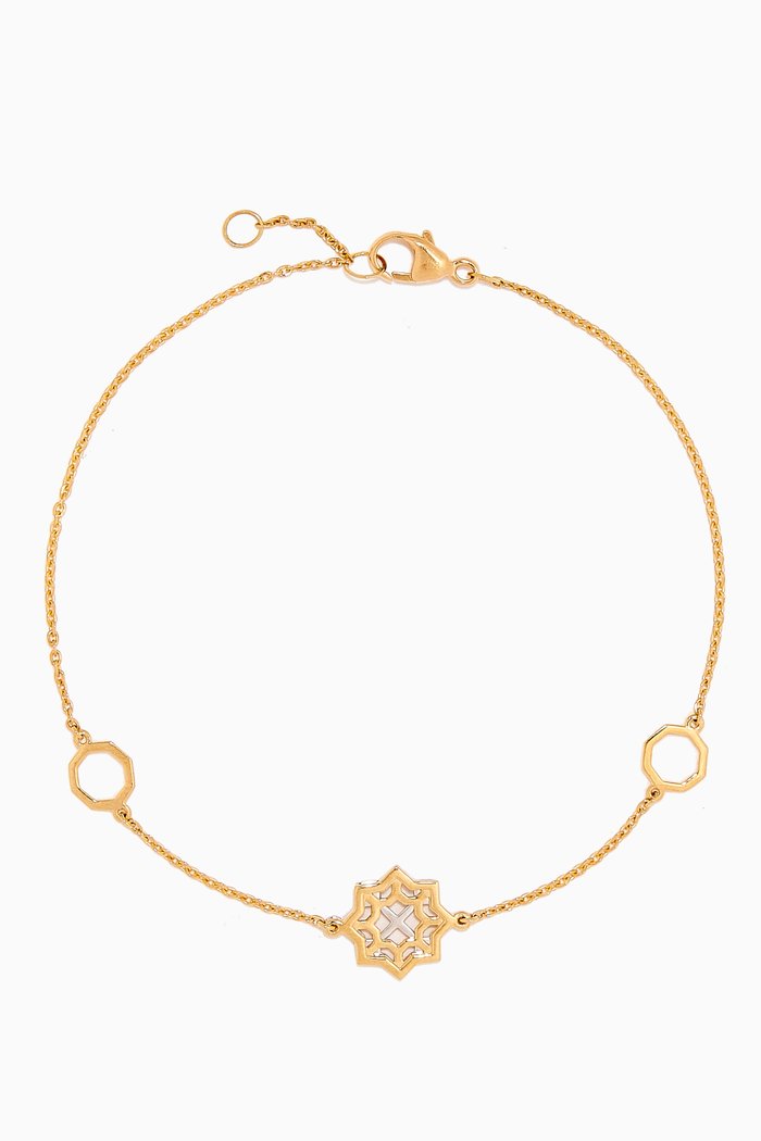 

Al Qasr Star Bracelet in 18kt White & Yellow Gold