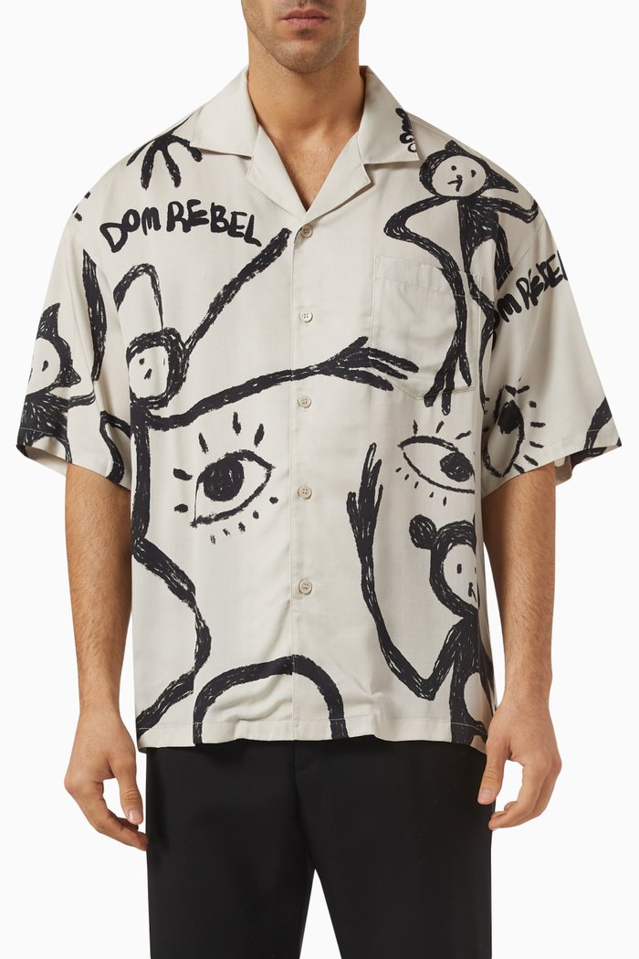 

Slender Shirt in Rayon, Neutral