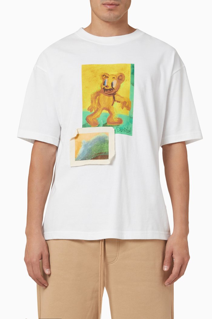 

Boris Patch T-shirt in Jersey, White