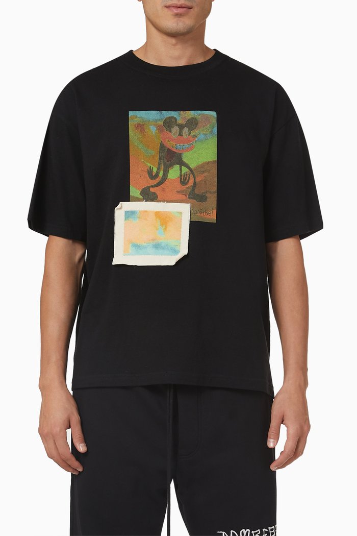 

Rat Patch T-shirt in Jersey, Black