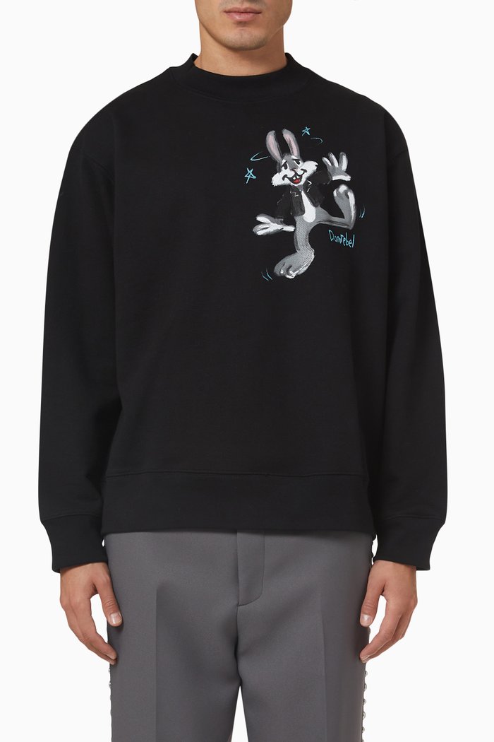 

Dizzy Sweatshirt in Jersey, Black