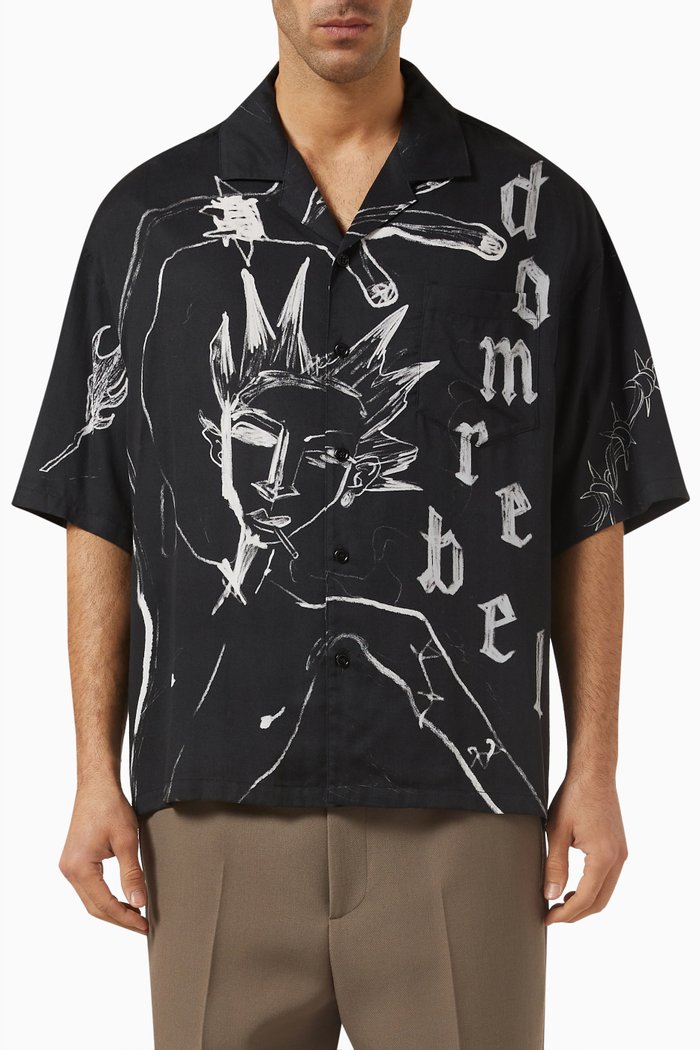 

Sway Shirt in Rayon, Black