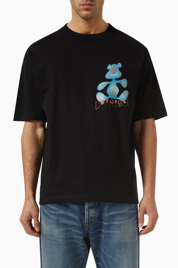 

I C U T T-shirt in Cotton Jersey, Black