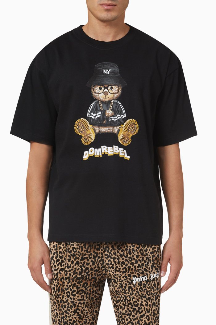 

NY Bear T-shirt in Jersey, Black