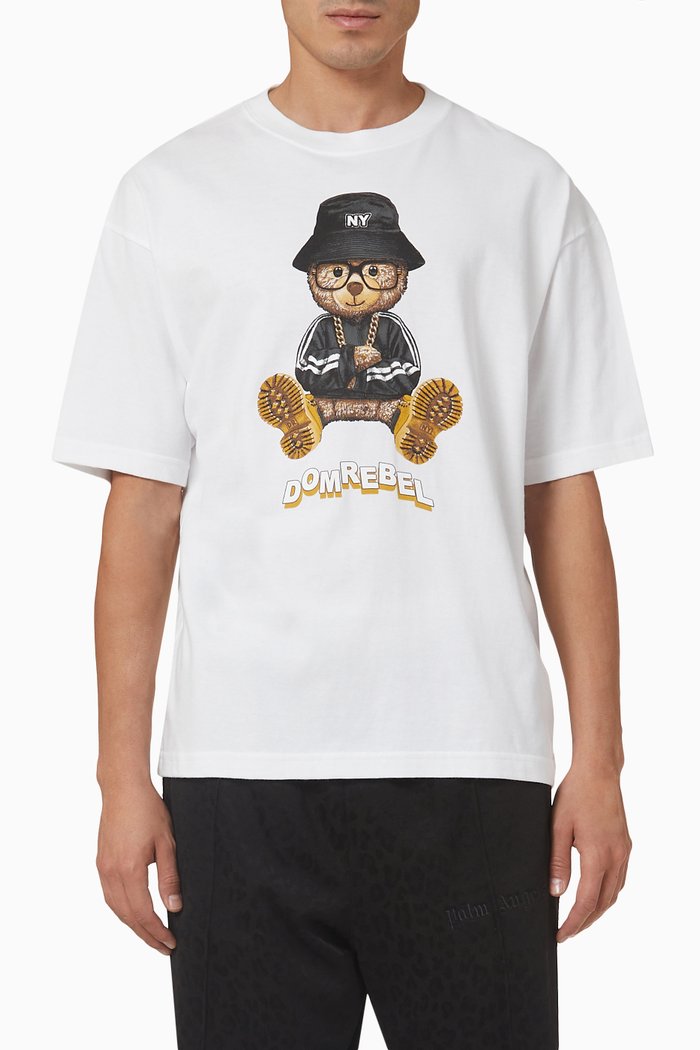 

NY Bear T-shirt in Jersey, White