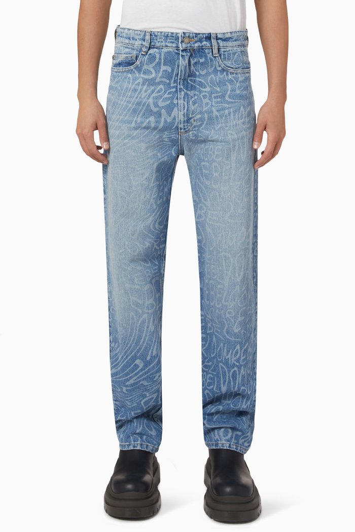 

Wavy Laser Jeans in Denim, Blue