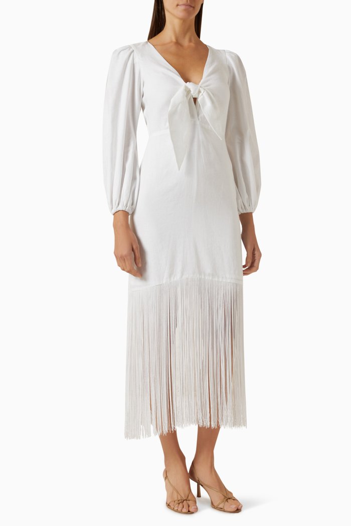 

Marea Dress in Linen, White