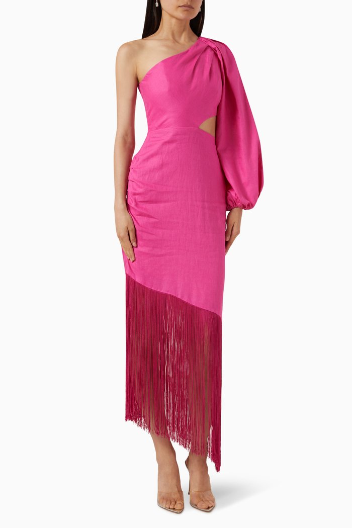 

Sweet Figue Dress in Linen, Pink