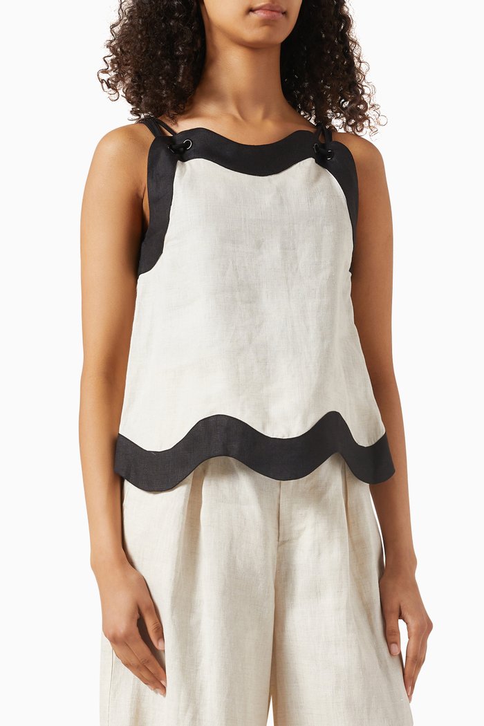 

Renata Corded Strap Top, Neutral