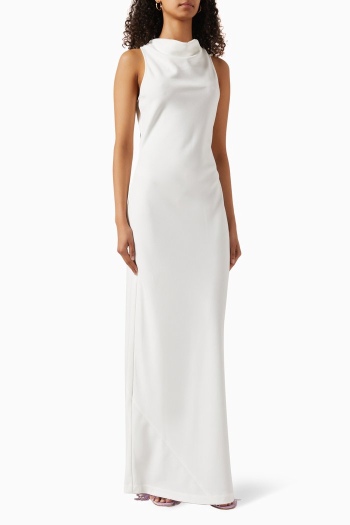 Shannon Shell Chain Maxi Dress, White
