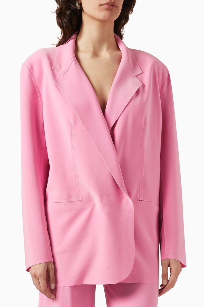 

Oversized DB Jacket in Poly Lycra, Pink