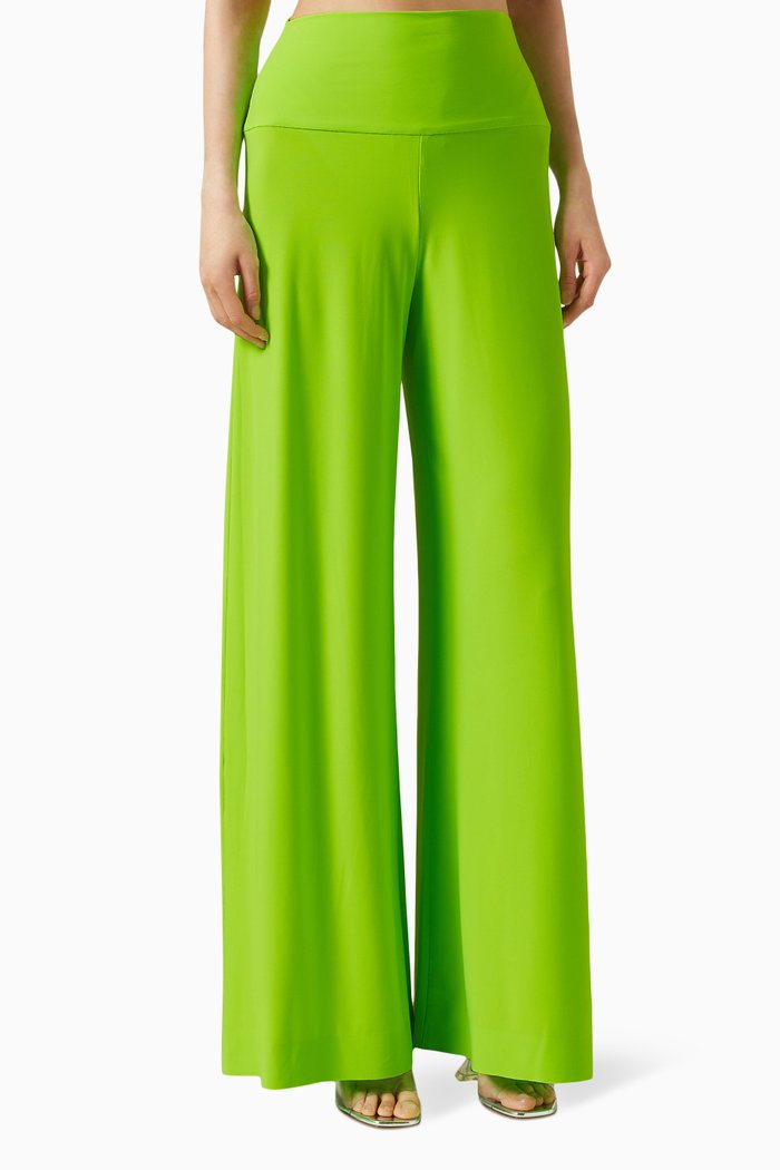 

Elephant Wide-leg Pants in Poly Lyrca, Green