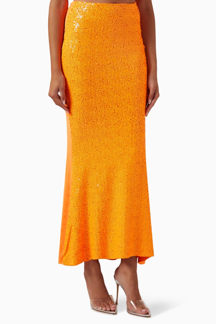 

Obie Skirt in Sequins, Orange