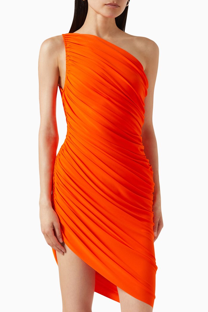 

Diana Mini Dress in 4 Way Poly Lycra, Orange