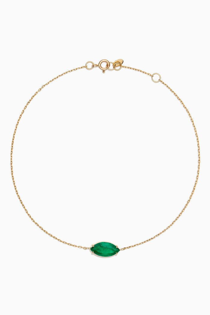

Emerald Marquise Anklet in 18kt Yellow Gold