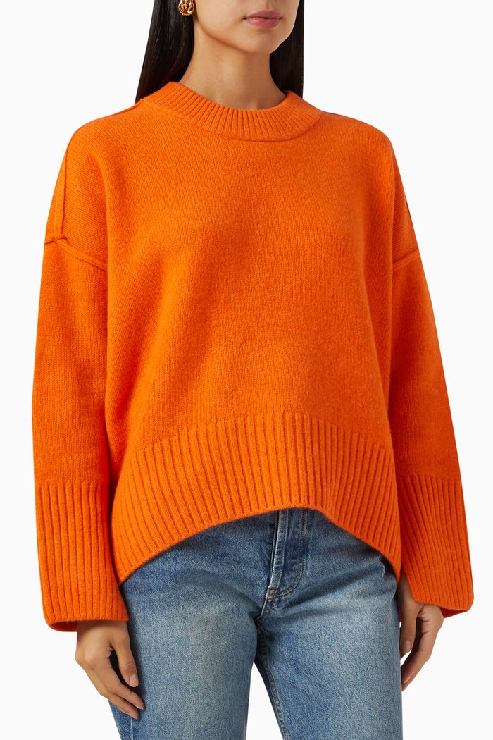 

Theodora Sweater in Wool, Orange