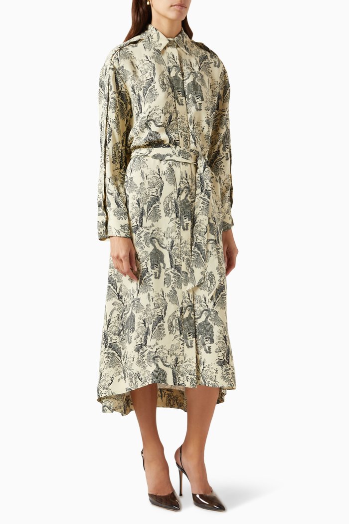 

Lamara Shirt Dress in Viscose, Multicolour