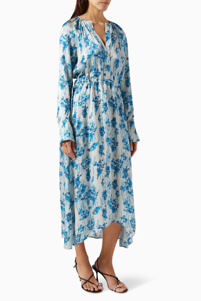 

Tasha Midi Dress in Viscose, Blue