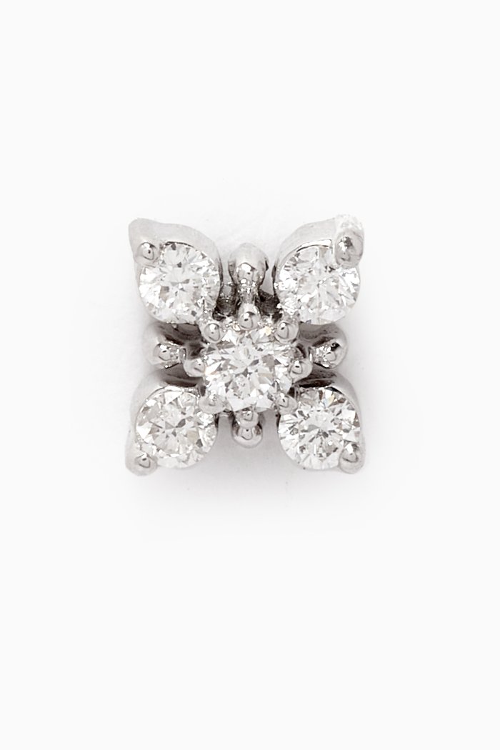 

Diamond Single Ear Piercing in 18kt White Gold