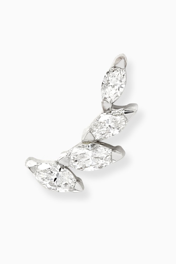 

Diamond Single Ear Piercing in 18kt White Gold