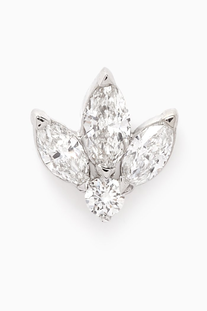

Diamond Single Ear Piercing in 18kt White Gold