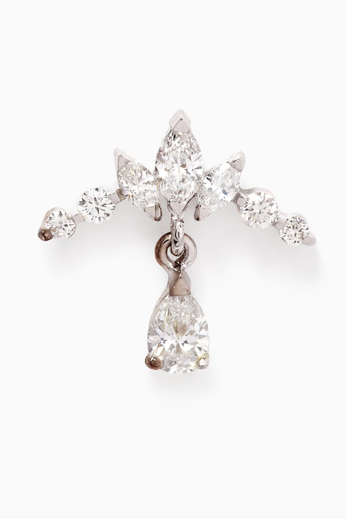 

Diamond Single Ear Piercing in 18kt White Gold