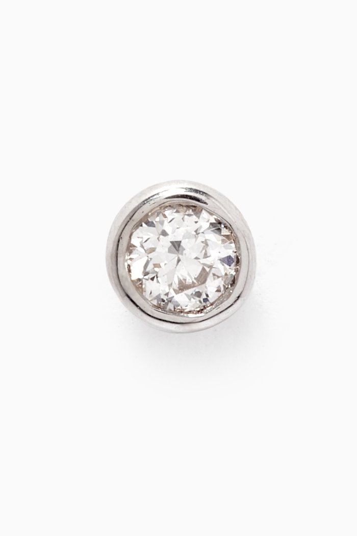 Diamond Single Ear Piercing in 18kt White Gold