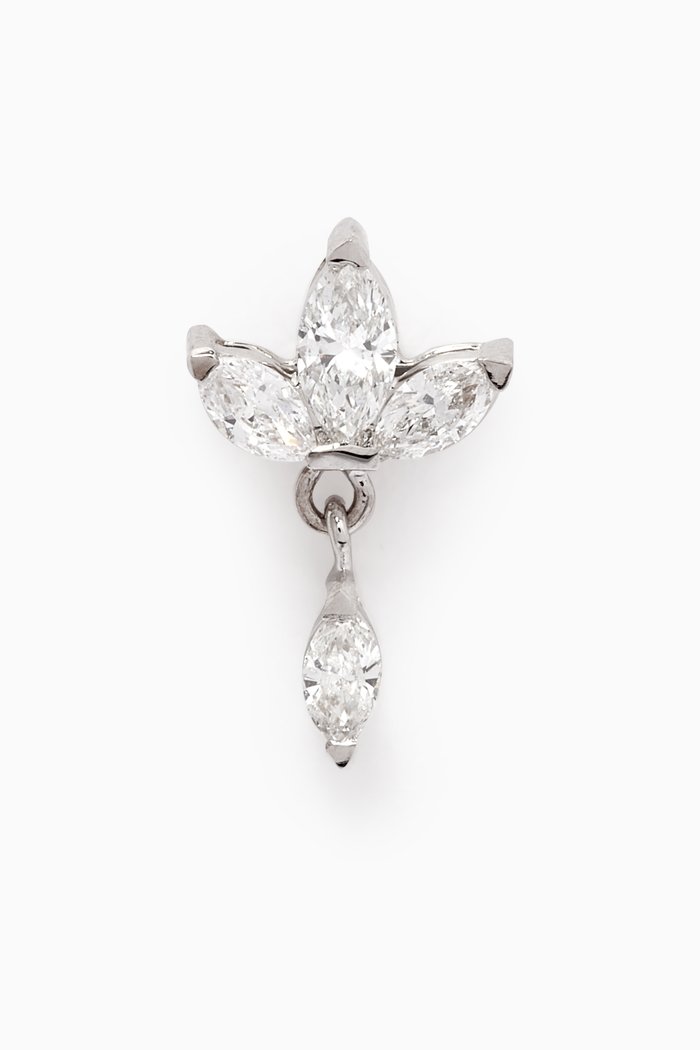

Diamond Single Ear Piercing in 18kt White Gold