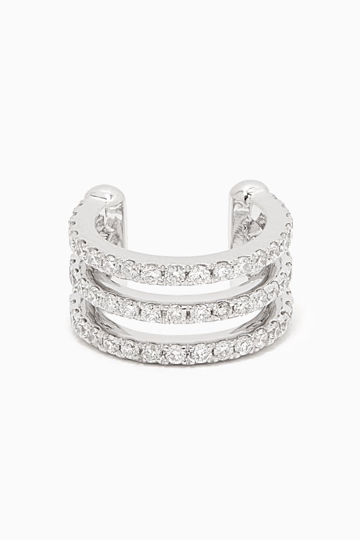

Diamond Single Ear Cuff in 18kt White Gold