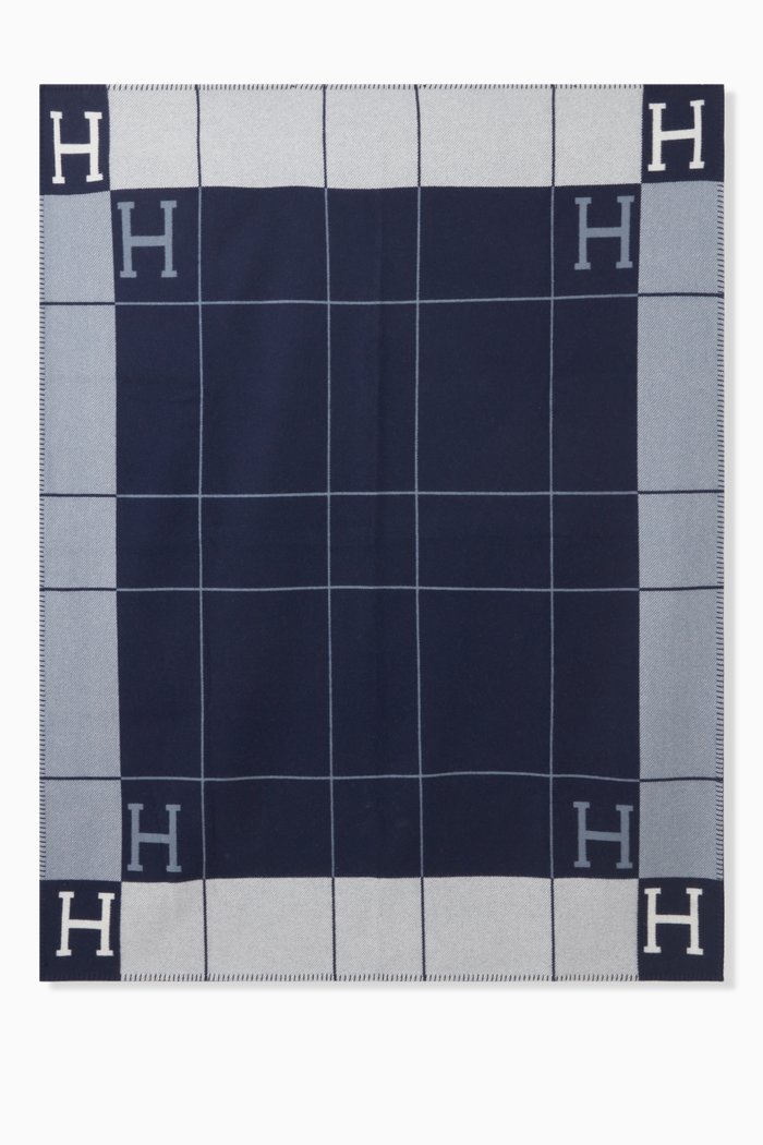 

Unused Avalon III Throw Blanket in Jacquard Wool & Cashmere, Multicolour